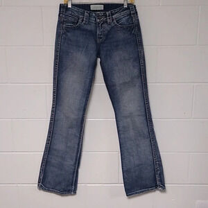 MAURICES JENNA, BOOTCUT, MIDRISE, SIDE LEG VENT, LIGHTLY DISTRESSED, LONG, JEANS
